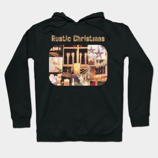 Rustic Christmas Collage Hoodie